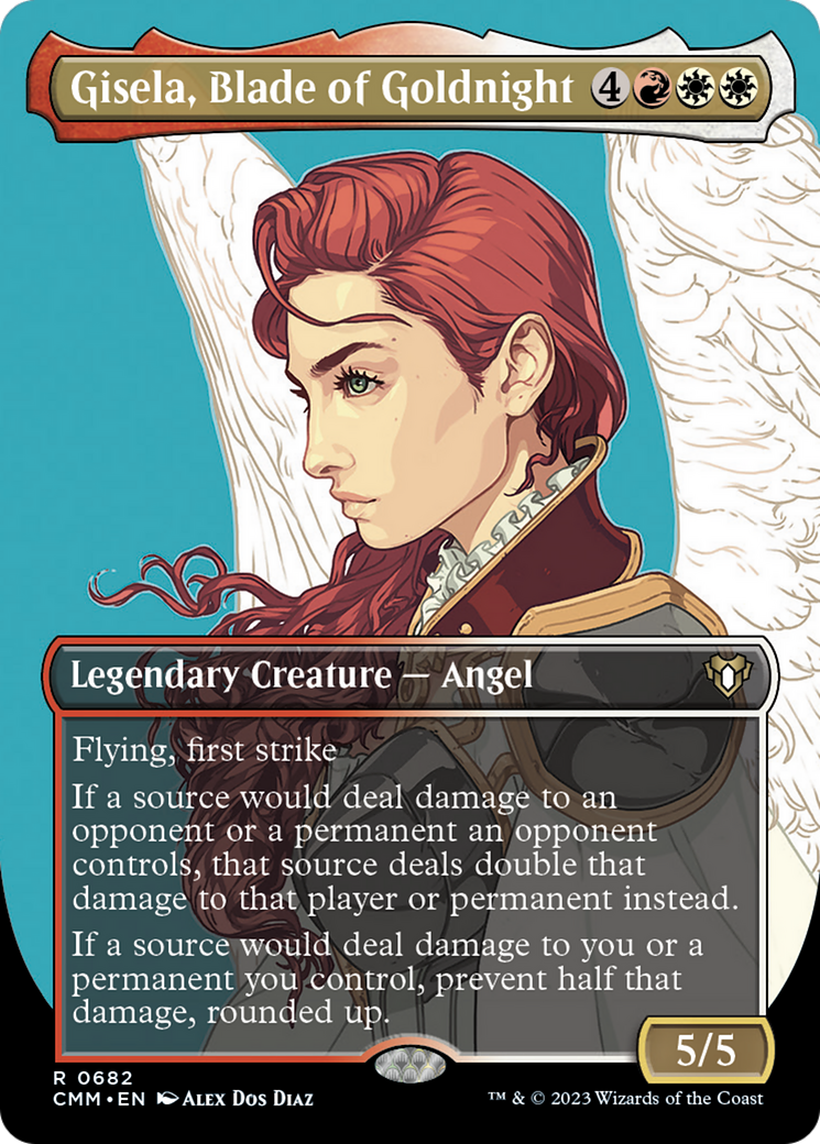 Gisela, Blade of Goldnight (Borderless Profile) [Commander Masters] | Arkham Games and Comics