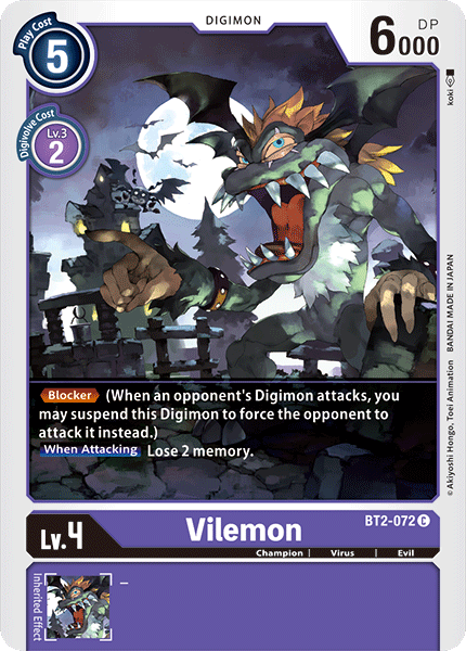 Vilemon [BT2-072] [Release Special Booster Ver.1.0] | Arkham Games and Comics