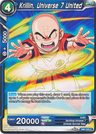 Krillin, Universe 7 United (DB1-025) [Dragon Brawl] | Arkham Games and Comics