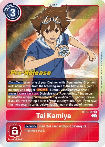 Tai Kamiya [BT6-087] [Double Diamond Pre-Release Cards] | Arkham Games and Comics