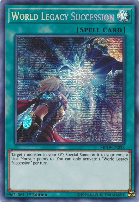 World Legacy Succession [MP19-EN038] Prismatic Secret Rare | Arkham Games and Comics