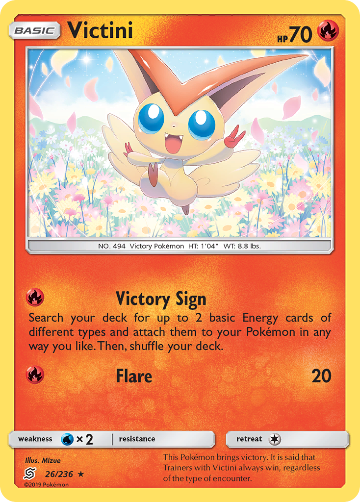 Victini (26/236) [Sun & Moon: Unified Minds] | Arkham Games and Comics