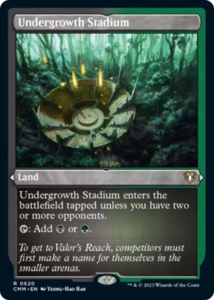 Undergrowth Stadium (Foil Etched) [Commander Masters] | Arkham Games and Comics