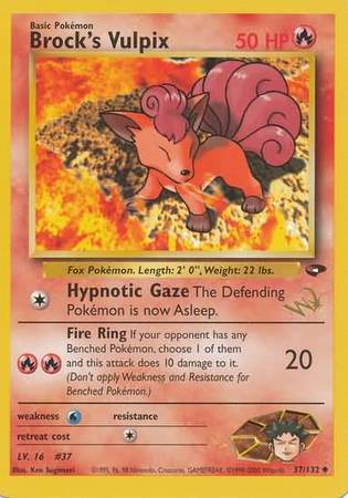 Brock's Vulpix (37/132) (W Stamped Promo) [Gym Challenge Unlimited] | Arkham Games and Comics