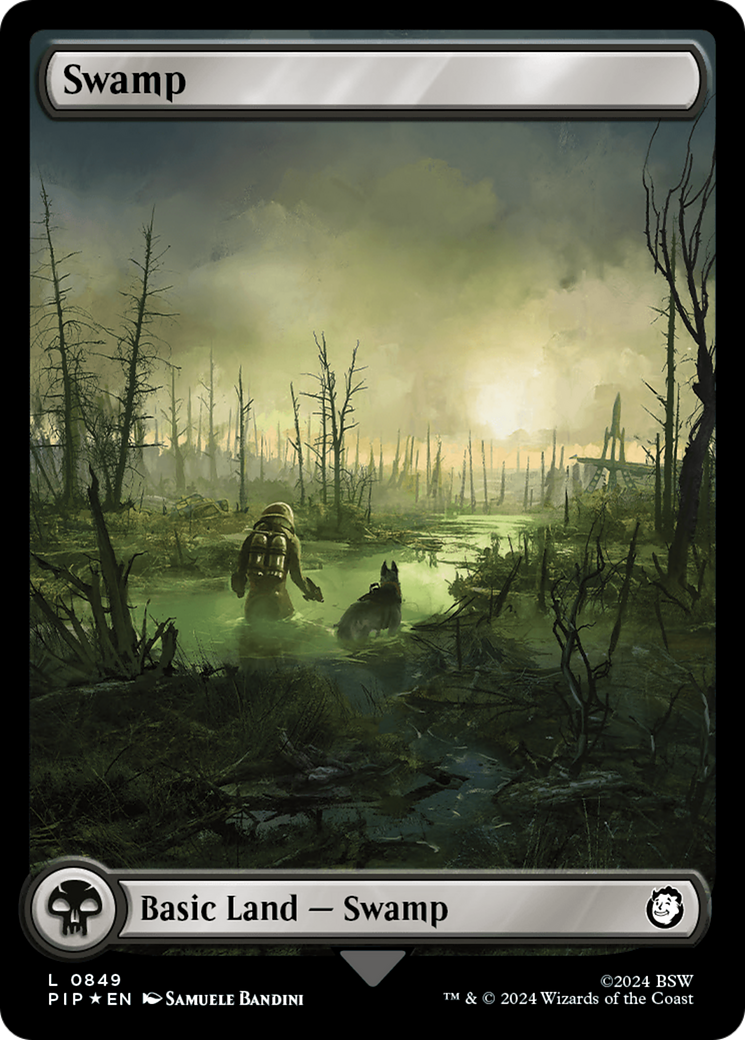 Swamp (0849) (Surge Foil) [Fallout] | Arkham Games and Comics