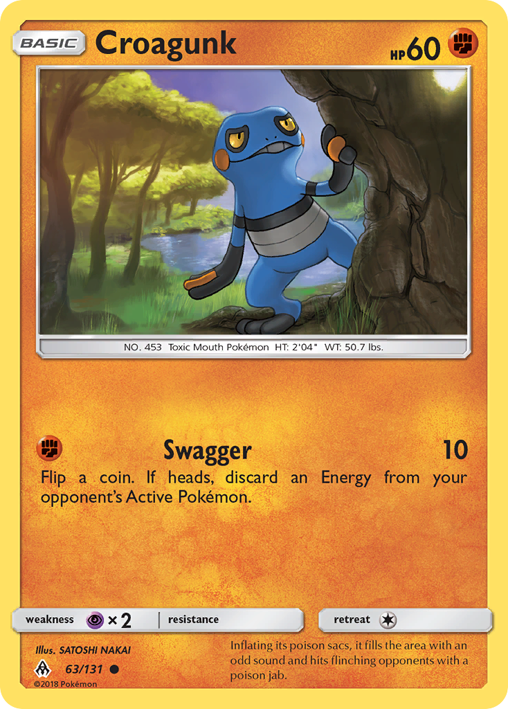 Croagunk (63/131) [Sun & Moon: Forbidden Light] | Arkham Games and Comics