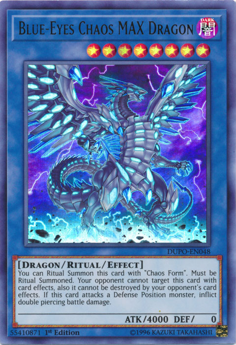 Blue-Eyes Chaos MAX Dragon [DUPO-EN048] Ultra Rare | Arkham Games and Comics