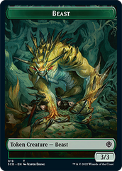 Beast // Beast Double-Sided Token [Starter Commander Decks] | Arkham Games and Comics