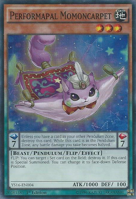 Performapal Momoncarpet [YS16-EN004] Super Rare | Arkham Games and Comics