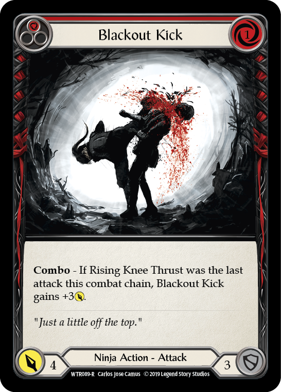 Blackout Kick (Red) [WTR089-R] (Welcome to Rathe)  Alpha Print Rainbow Foil | Arkham Games and Comics