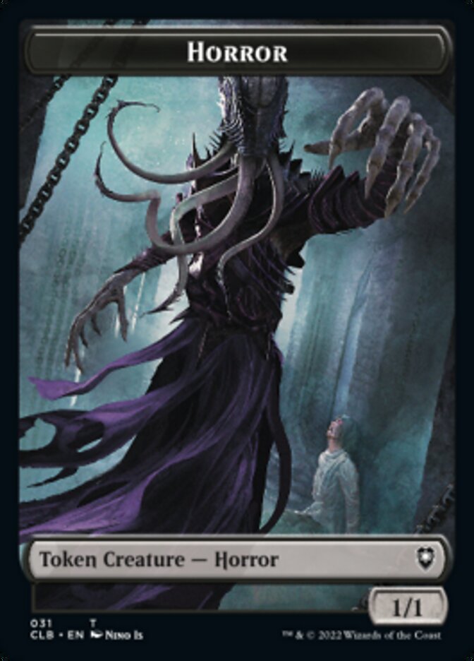 Horror // Eldrazi Horror Double-sided Token [Commander Legends: Battle for Baldur's Gate Tokens] | Arkham Games and Comics