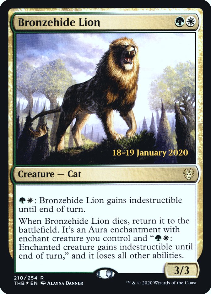 Bronzehide Lion [Theros Beyond Death Prerelease Promos] | Arkham Games and Comics