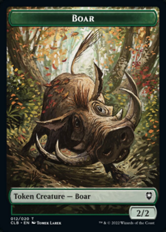 Boar Token [Commander Legends: Battle for Baldur's Gate Tokens] | Arkham Games and Comics