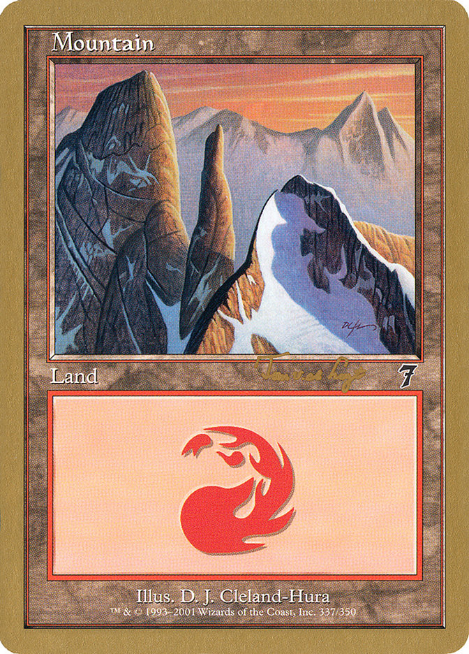 Mountain (337) (Tom van de Logt) [World Championship Decks 2001] | Arkham Games and Comics