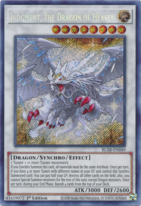 Judgment, the Dragon of Heaven [BLAR-EN049] Secret Rare | Arkham Games and Comics