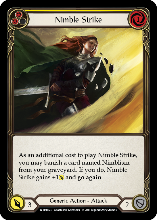 Nimble Strike (Yellow) [WTR186-C] (Welcome to Rathe)  Alpha Print Normal | Arkham Games and Comics