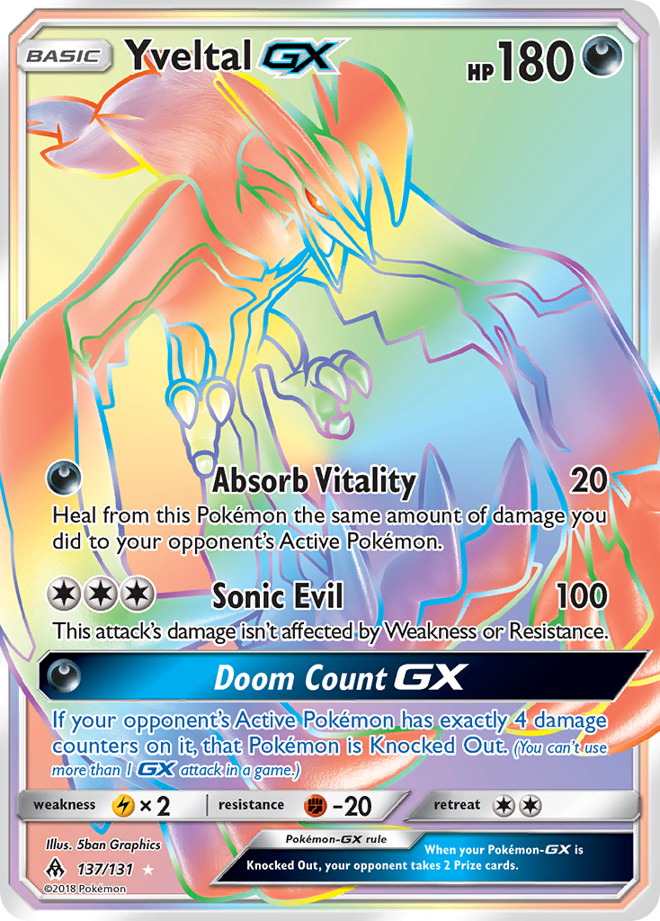 Yveltal GX (137/131) [Sun & Moon: Forbidden Light] | Arkham Games and Comics