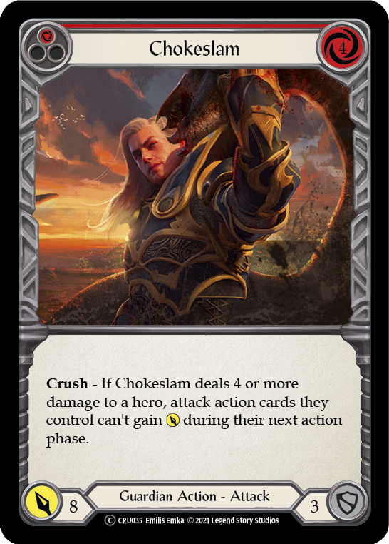 Chokeslam (Red) [U-CRU035] (Crucible of War Unlimited)  Unlimited Rainbow Foil | Arkham Games and Comics