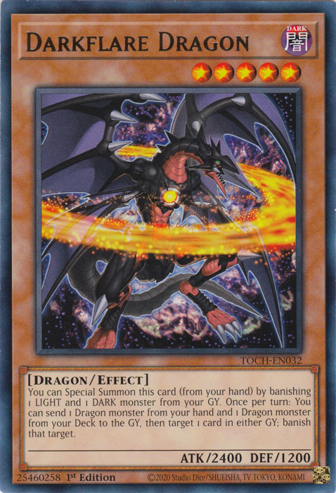 Darkflare Dragon [TOCH-EN032] Rare | Arkham Games and Comics