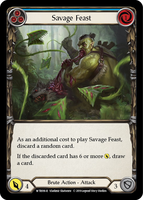 Savage Feast (Blue) [WTR016-R] (Welcome to Rathe)  Alpha Print Normal | Arkham Games and Comics