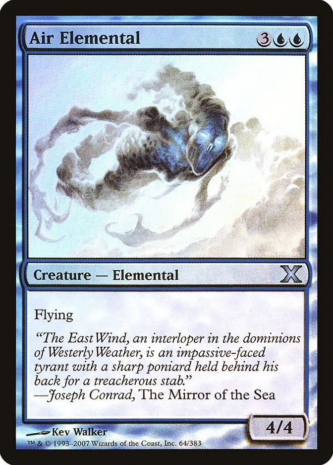 Air Elemental (Premium Foil) [Tenth Edition] | Arkham Games and Comics