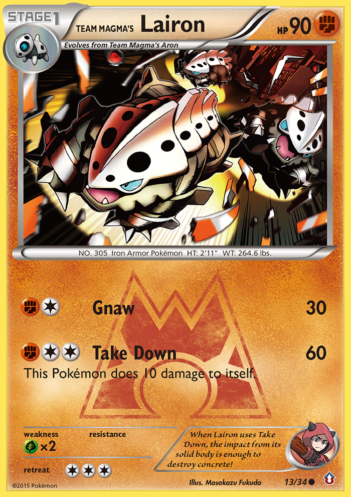 Team Magma's Lairon (13/34) [XY: Double Crisis] | Arkham Games and Comics