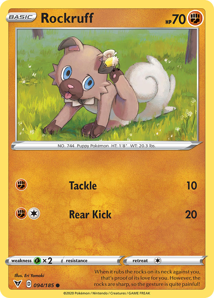 Rockruff (094/185) [Sword & Shield: Vivid Voltage] | Arkham Games and Comics