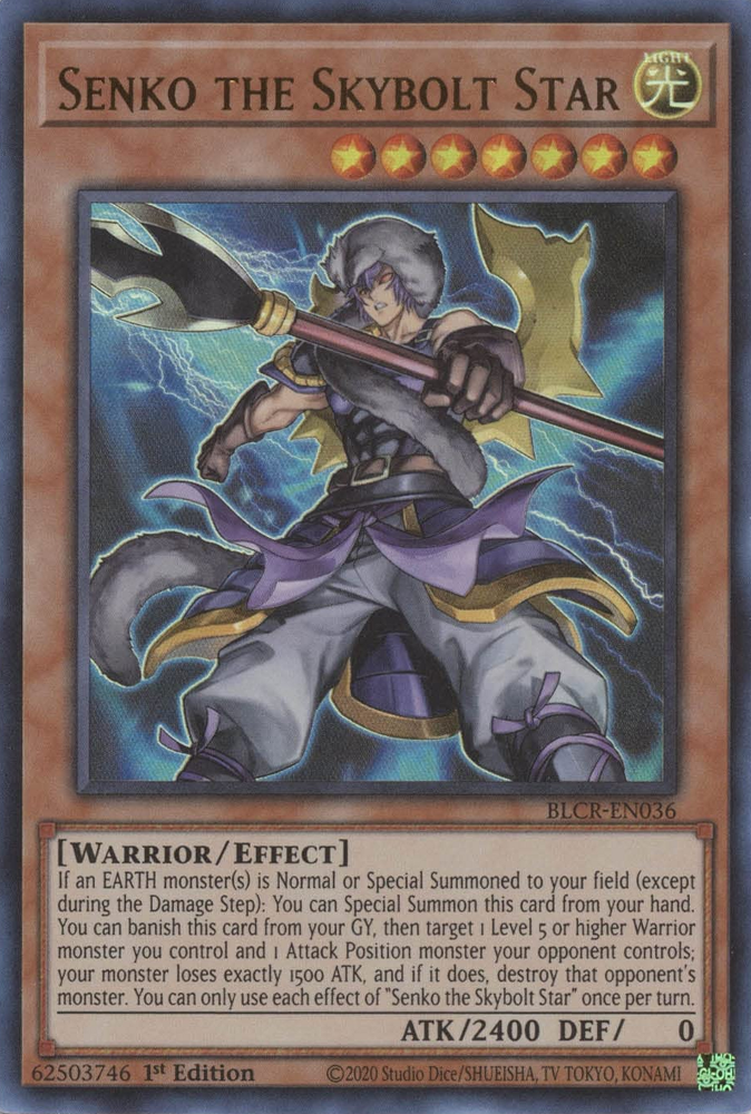 Senko the Skybolt Star [BLCR-EN036] Ultra Rare | Arkham Games and Comics