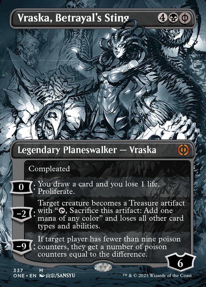 Vraska, Betrayal's Sting (Borderless Manga) [Phyrexia: All Will Be One] | Arkham Games and Comics