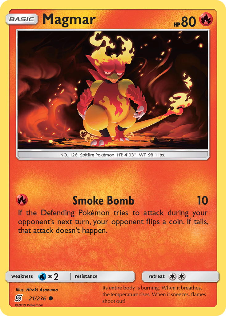 Magmar (21/236) [Sun & Moon: Unified Minds] | Arkham Games and Comics