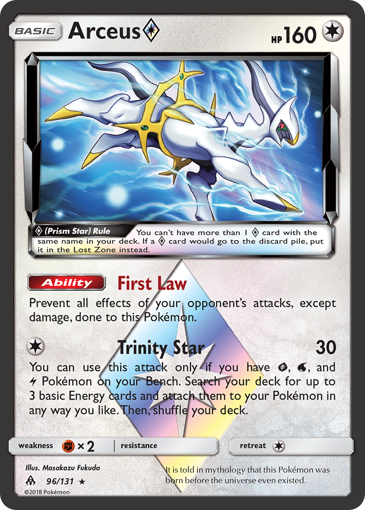 Arceus (96/131) (Prism Star) [Sun & Moon: Forbidden Light] | Arkham Games and Comics