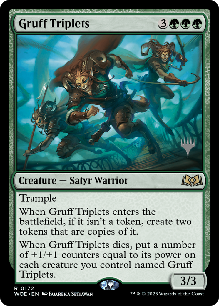 Gruff Triplets (Promo Pack) [Wilds of Eldraine Promos] | Arkham Games and Comics