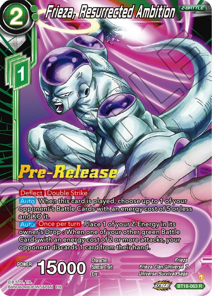 Frieza, Resurrected Ambition (BT18-063) [Dawn of the Z-Legends Prerelease Promos] | Arkham Games and Comics