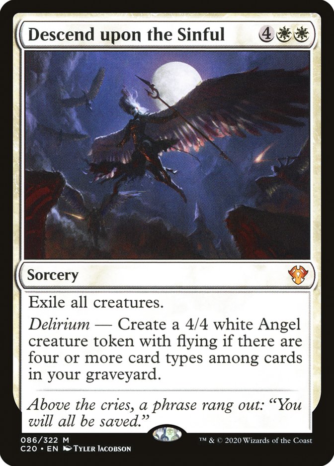 Descend upon the Sinful [Commander 2020] | Arkham Games and Comics