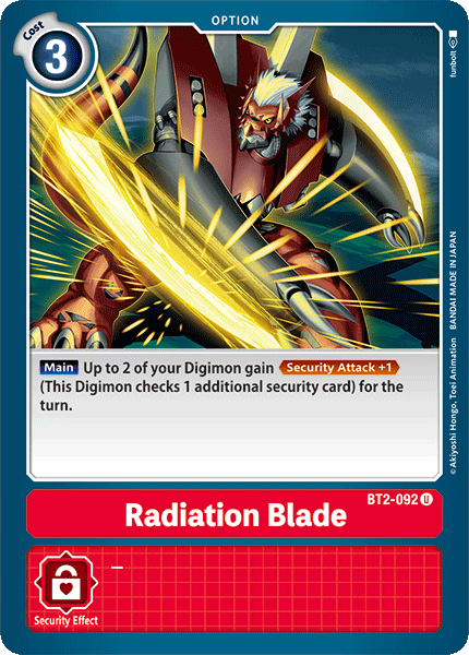 Radiation Blade [BT2-092] [Release Special Booster Ver.1.0] | Arkham Games and Comics