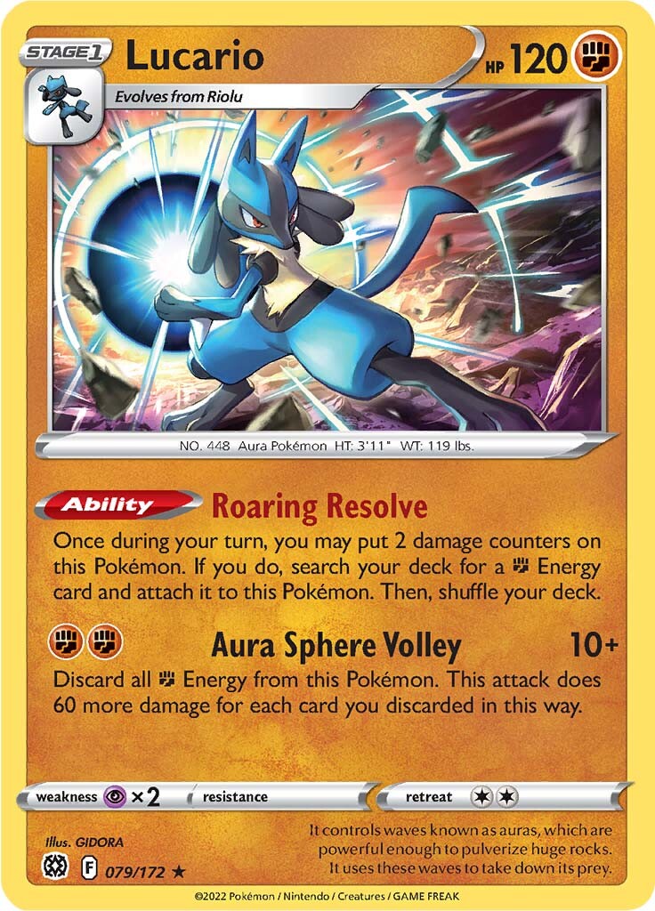 Lucario (079/172) (Theme Deck Exclusive) [Sword & Shield: Brilliant Stars] | Arkham Games and Comics