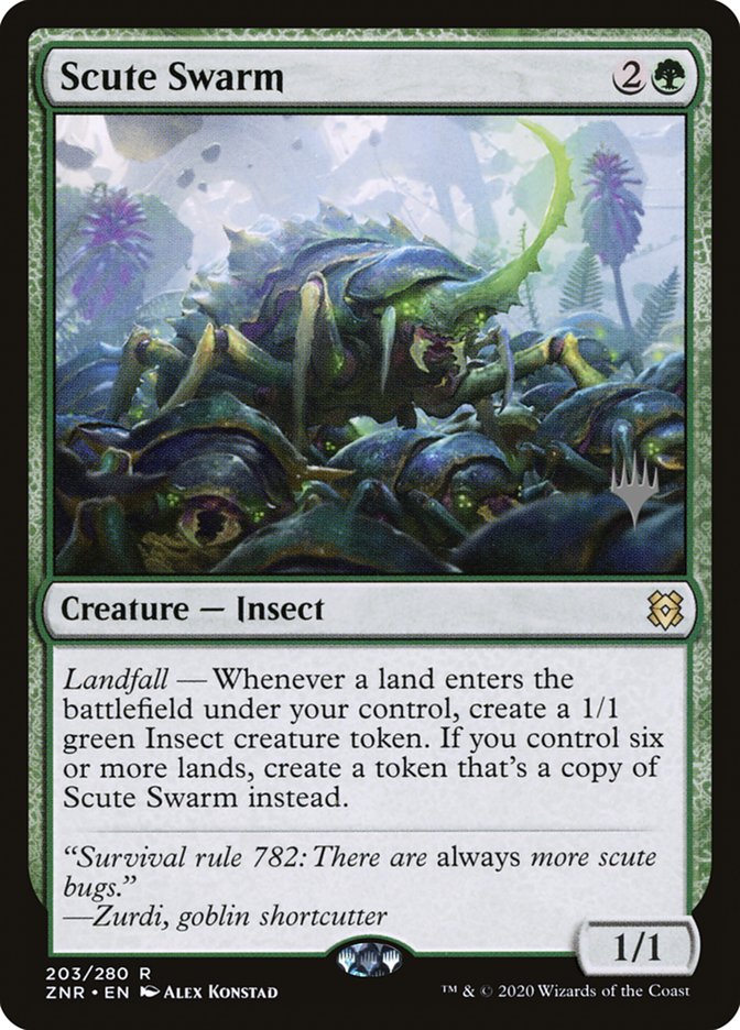 Scute Swarm (Promo Pack) [Zendikar Rising Promos] | Arkham Games and Comics