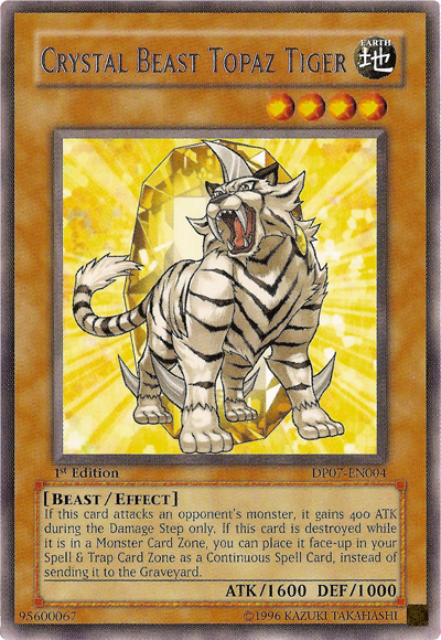 Crystal Beast Topaz Tiger [DP07-EN004] Rare | Arkham Games and Comics