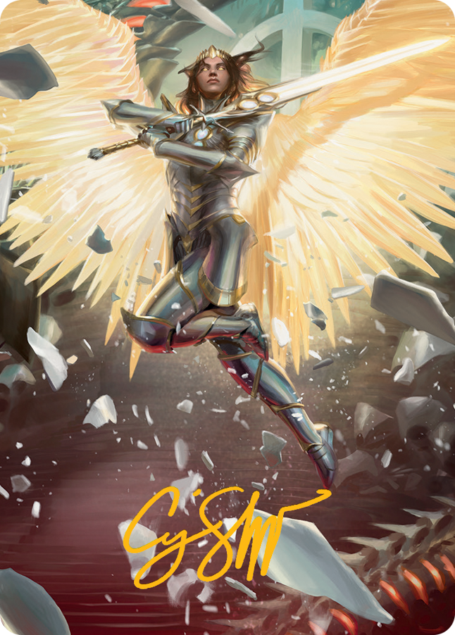 Archangel Elspeth Art Card (Gold-Stamped Signature) [March of the Machine Art Series] | Arkham Games and Comics