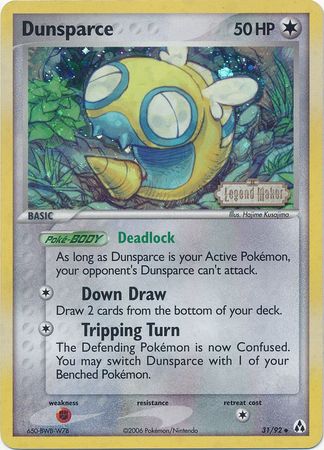 Dunsparce (31/92) (Stamped) [EX: Legend Maker] | Arkham Games and Comics