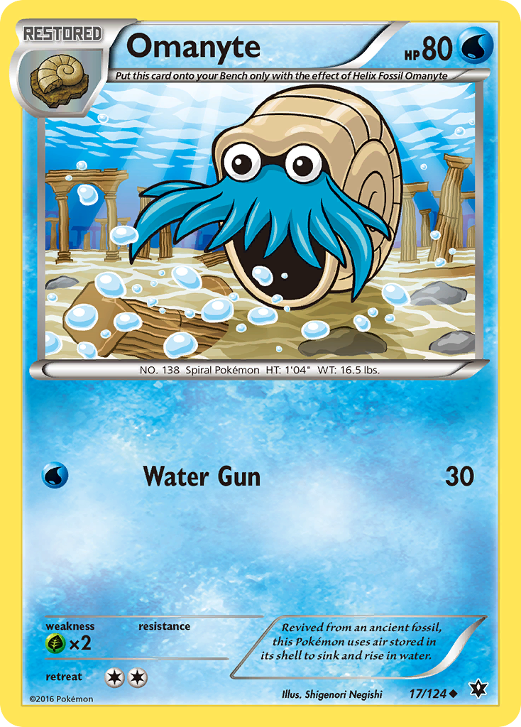 Omanyte (17/124) [XY: Fates Collide] | Arkham Games and Comics