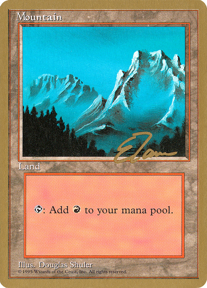 Mountain (et374) (Eric Tam) [Pro Tour Collector Set] | Arkham Games and Comics