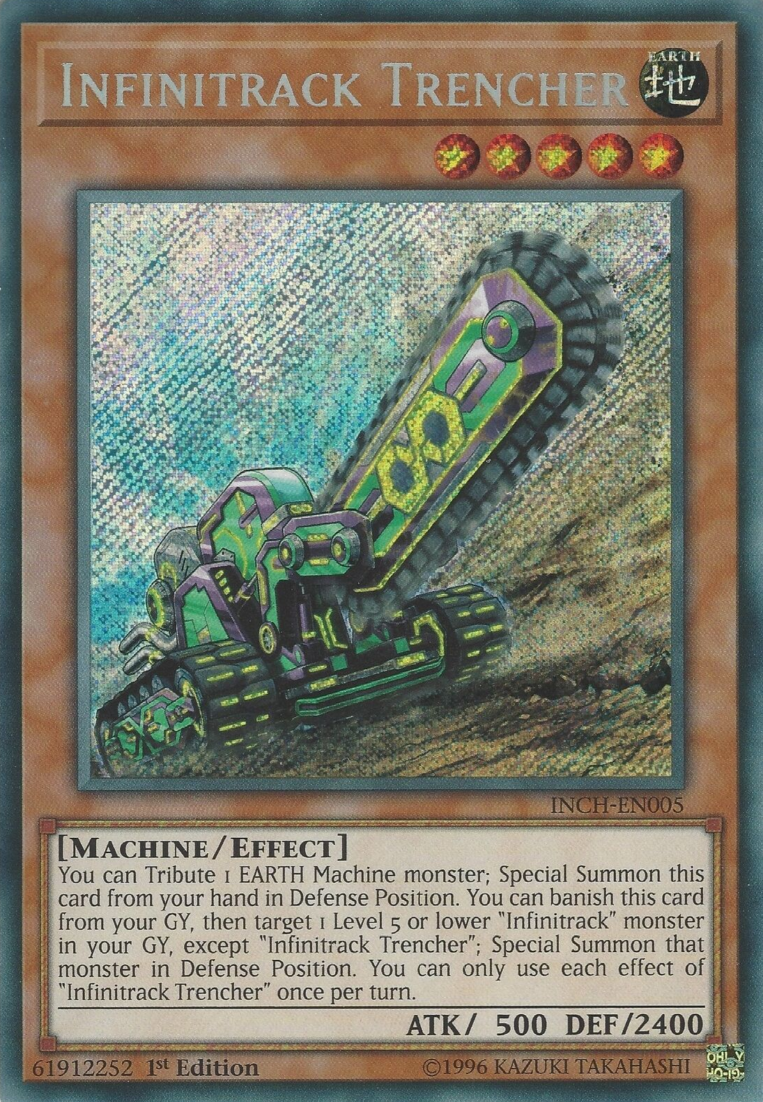 Infinitrack Trencher [INCH-EN005] Secret Rare | Arkham Games and Comics