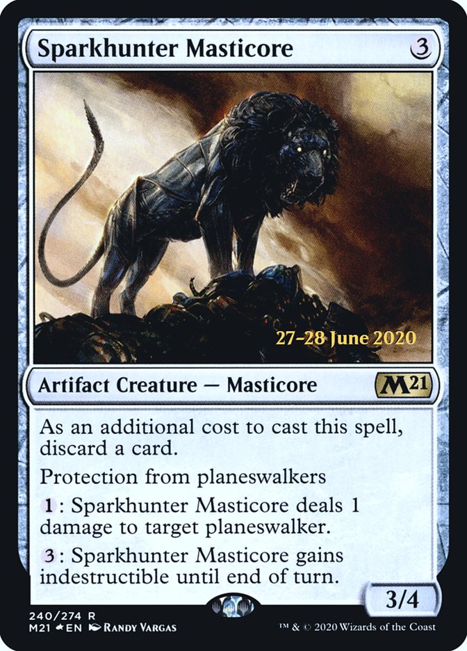 Sparkhunter Masticore  [Core Set 2021 Prerelease Promos] | Arkham Games and Comics