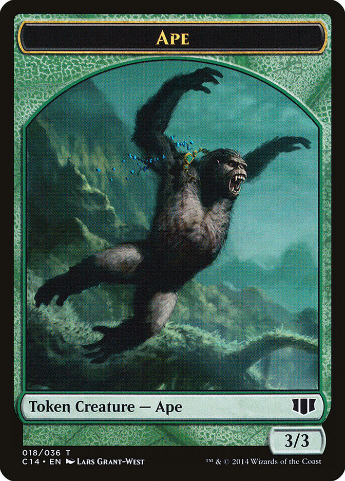 Ape // Zombie (011/036) Double-sided Token [Commander 2014 Tokens] | Arkham Games and Comics