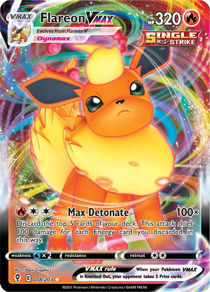 Flareon VMAX (018/203) [Sword & Shield: Evolving Skies] | Arkham Games and Comics