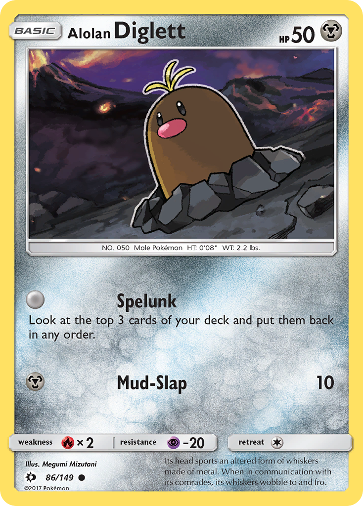 Alolan Diglett (86/149) [Sun & Moon: Base Set] | Arkham Games and Comics