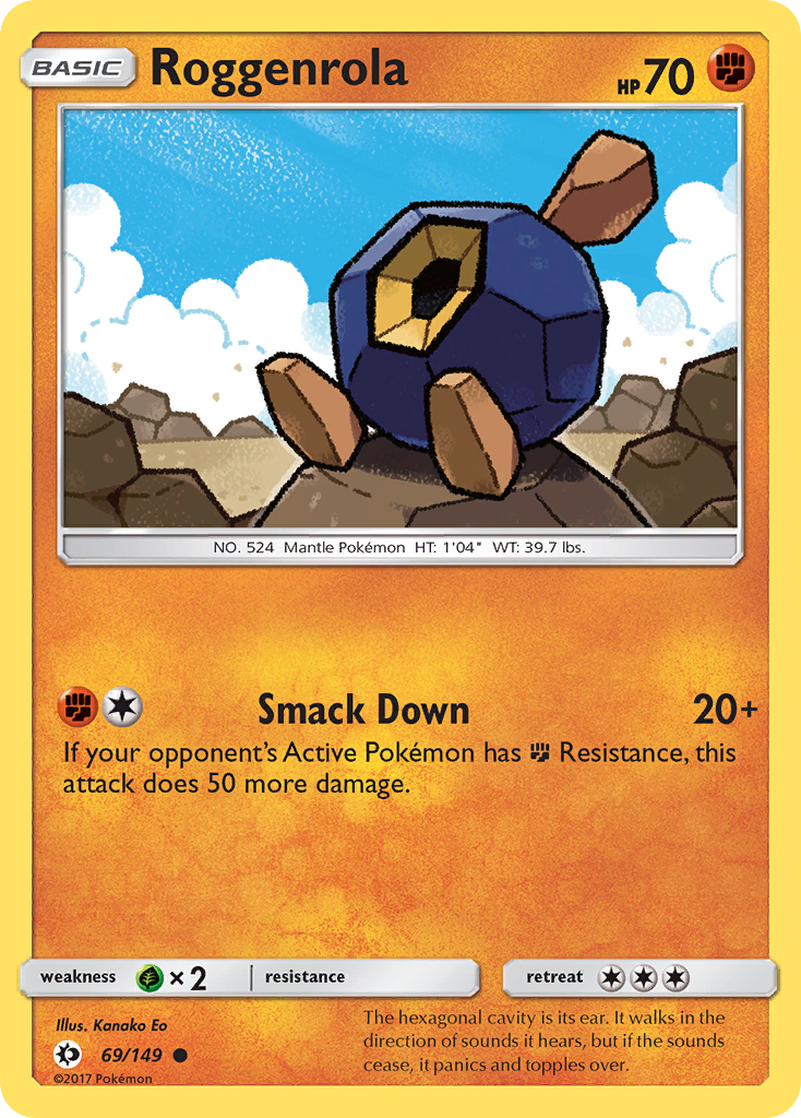 Roggenrola (69/149) [Sun & Moon: Base Set] | Arkham Games and Comics