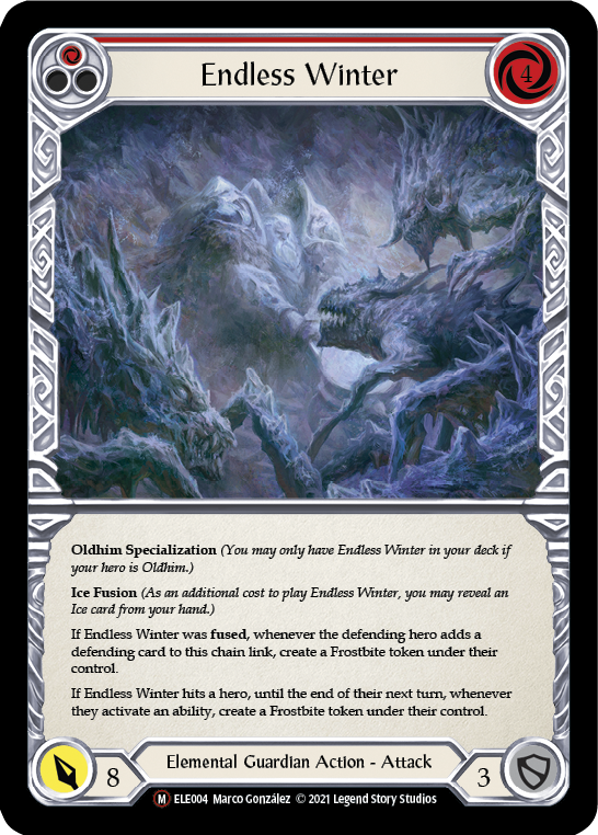 Endless Winter [U-ELE004] (Tales of Aria Unlimited)  Unlimited Rainbow Foil | Arkham Games and Comics