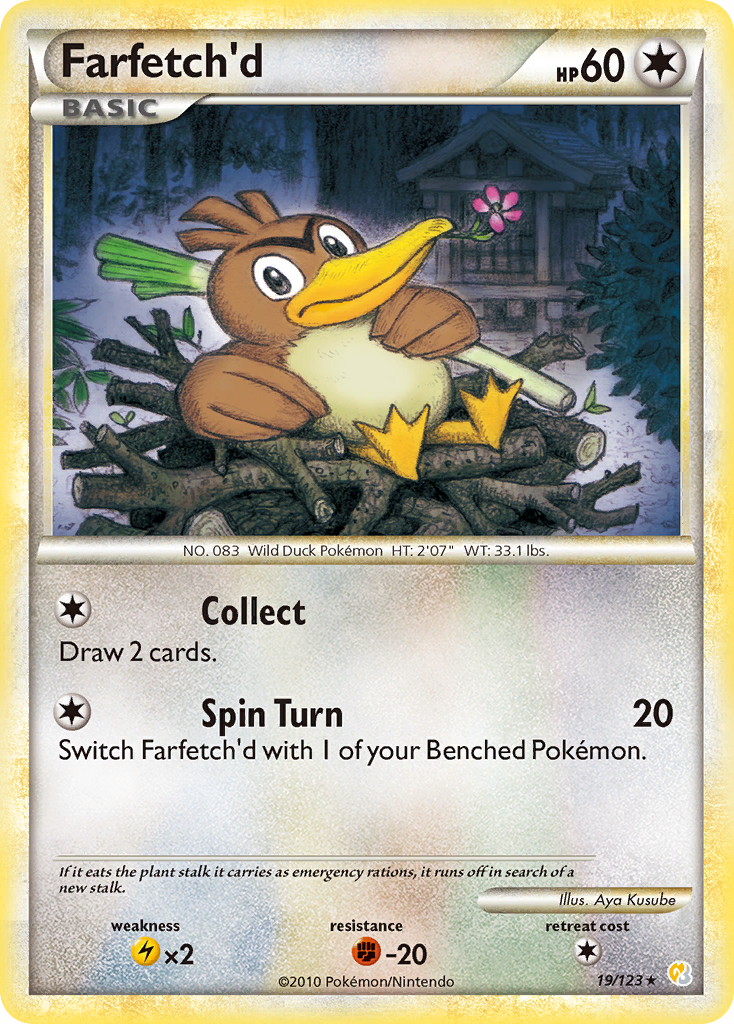 Farfetch'd (19/123) [HeartGold & SoulSilver: Base Set] | Arkham Games and Comics